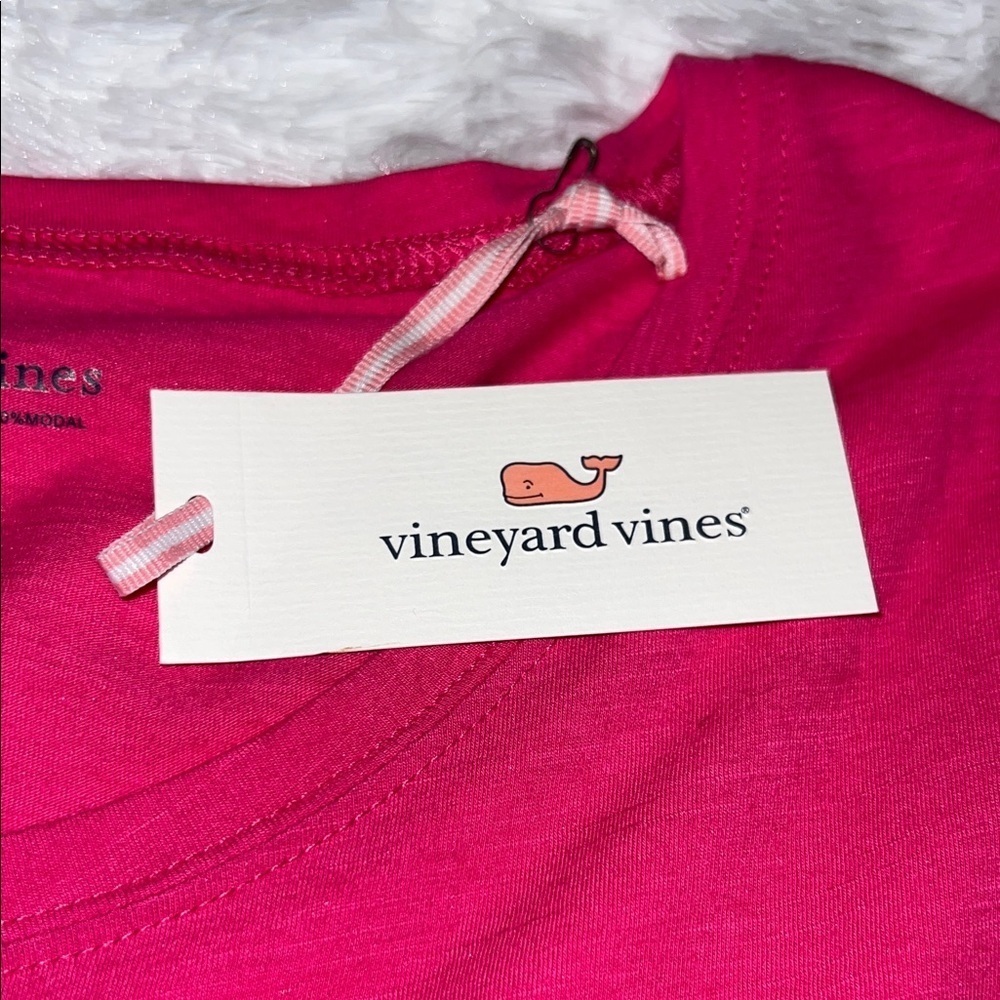 Vineyard Vines Pink 3/4 Sleeve Top Small - Picture 5 of 6